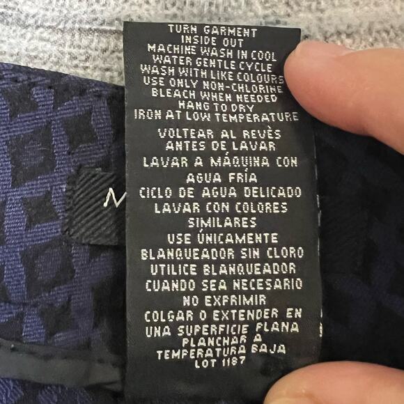 Mario Serrani Italy Women's Pants Size 16 Dress Pants Blue Textured Pattern - Picture 10 of 10